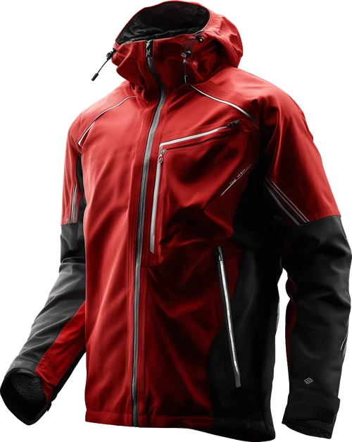 Rote Skijacke